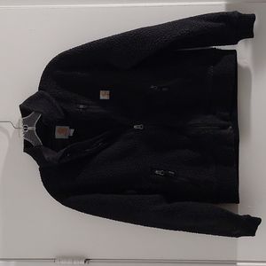 Carhartt Fleece Zip Up Sweater Color Black Medium Pre-owned